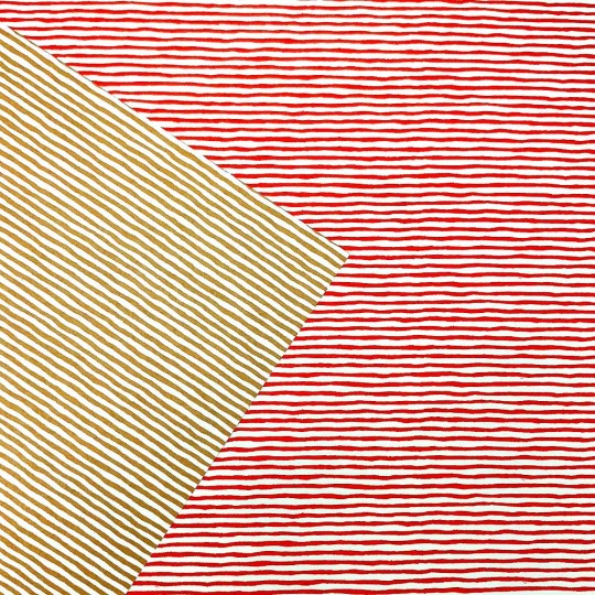 Red and White Stripes Italian Paper ~ Tassotti ~ Reversible Print